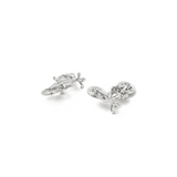 Front and back view of two Silver Like Riding A Bike Charm 