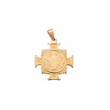 Front of the Gold Saint Benedict Medal Charm