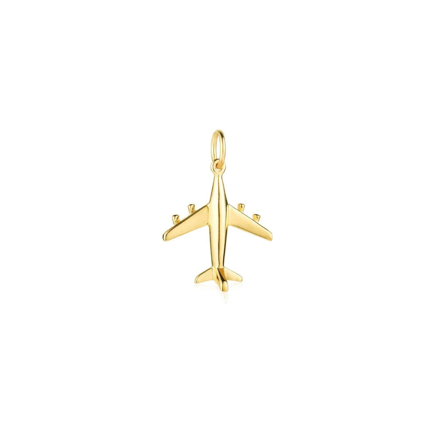 Front of the Gold Take Me Away Airplane Charm