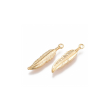 Side View of the Gold Light As A Feather Charm