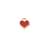 Front of the Gold Red Heart Charm