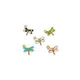 Gold and Enamel Dragonfly Charm | Assorted