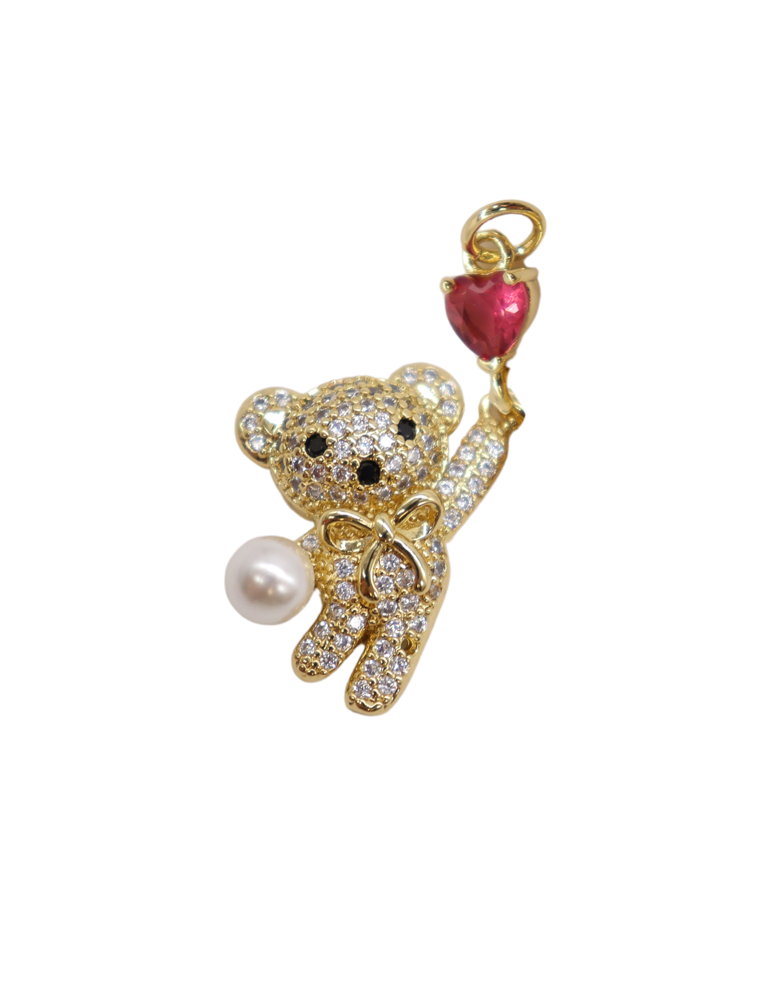 Front of the Gold Teddy Bear Of Love Charm