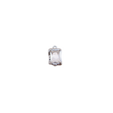 Front of the Silver Mirror Glass Frame Charm