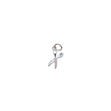 Front of the Silver 'Cut it' Scissors Charm