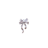 Front of Silver Ribbon Bow Charm