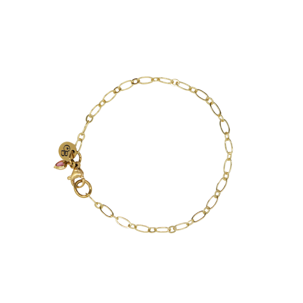 Gold Christie Chain Charm Bracelet