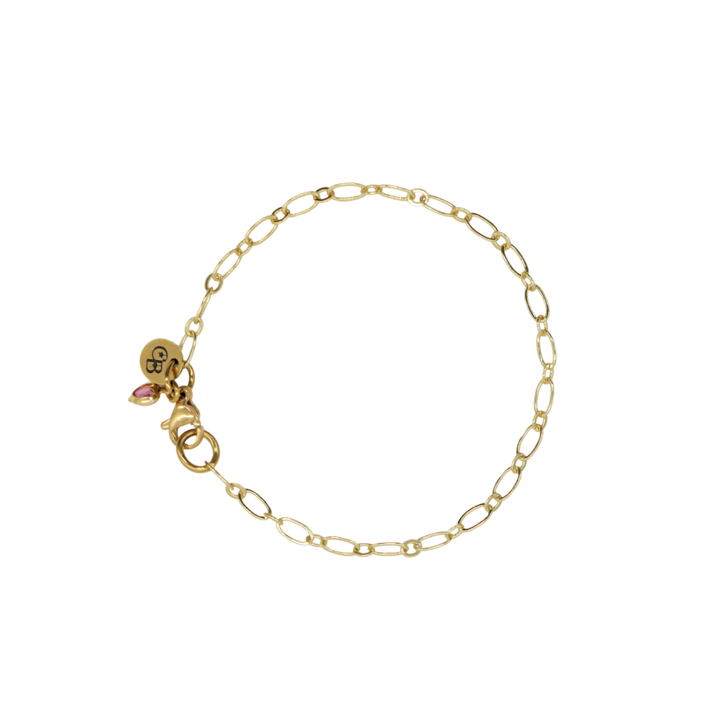 Gold Christie Chain Charm Bracelet