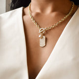 Mini Pave Crystal Dog Tag