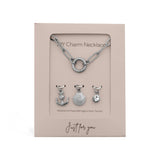 18K Gold Shell Anchor Charm Holder Necklace Gift Set