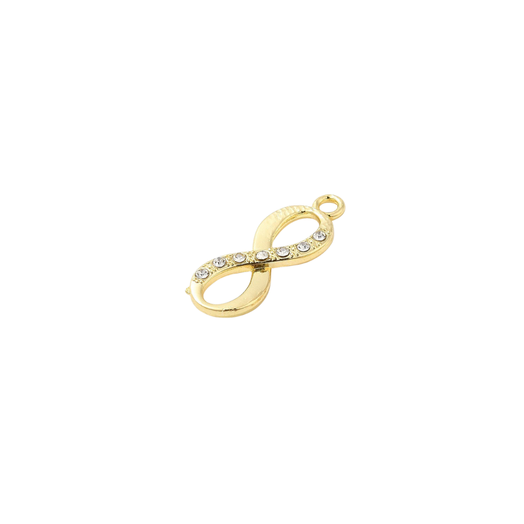 Gold Infinity Crystal Rhinestone Charm