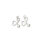 Silver Heart Stethoscope Charm