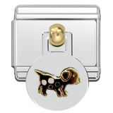 Italian Bracelet Charm - Puppy Dog Dangle Links