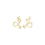 Gold Heart Stethoscope Charm