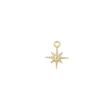 Gold Dewdrop Beaded Star Charm | Waterproof Stainless Steel