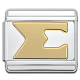 Italian Charm Bracelet Charms - Greek Alphabet Letter