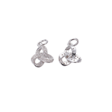Silver Trinity Knot with Cubic Zirconia Charm