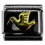 Italian Bracelet Charm - Gold Dove