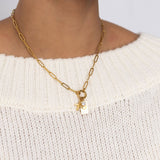 Gold Stainless Steel Travel Charm Holder Necklace Gift Set