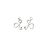 Silver Heart Stethoscope Charm