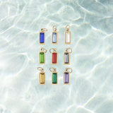 Gold Jewel Gemstone Charm - Waterproof Stainless Steel - Assorted