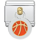 Italian Bracelet Dangle Charm - Basketball Charm