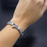 Italian Bracelet Dangle Charm - 2 Cats (Black/White)