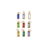 Gold Jewel Gemstone Charm - Waterproof Stainless Steel - Assorted