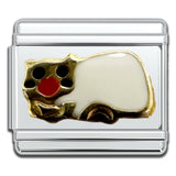 Italian Bracelet Charm - White Kitty