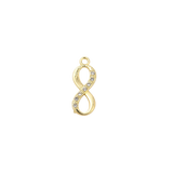 Gold Infinity Crystal Rhinestone Charm