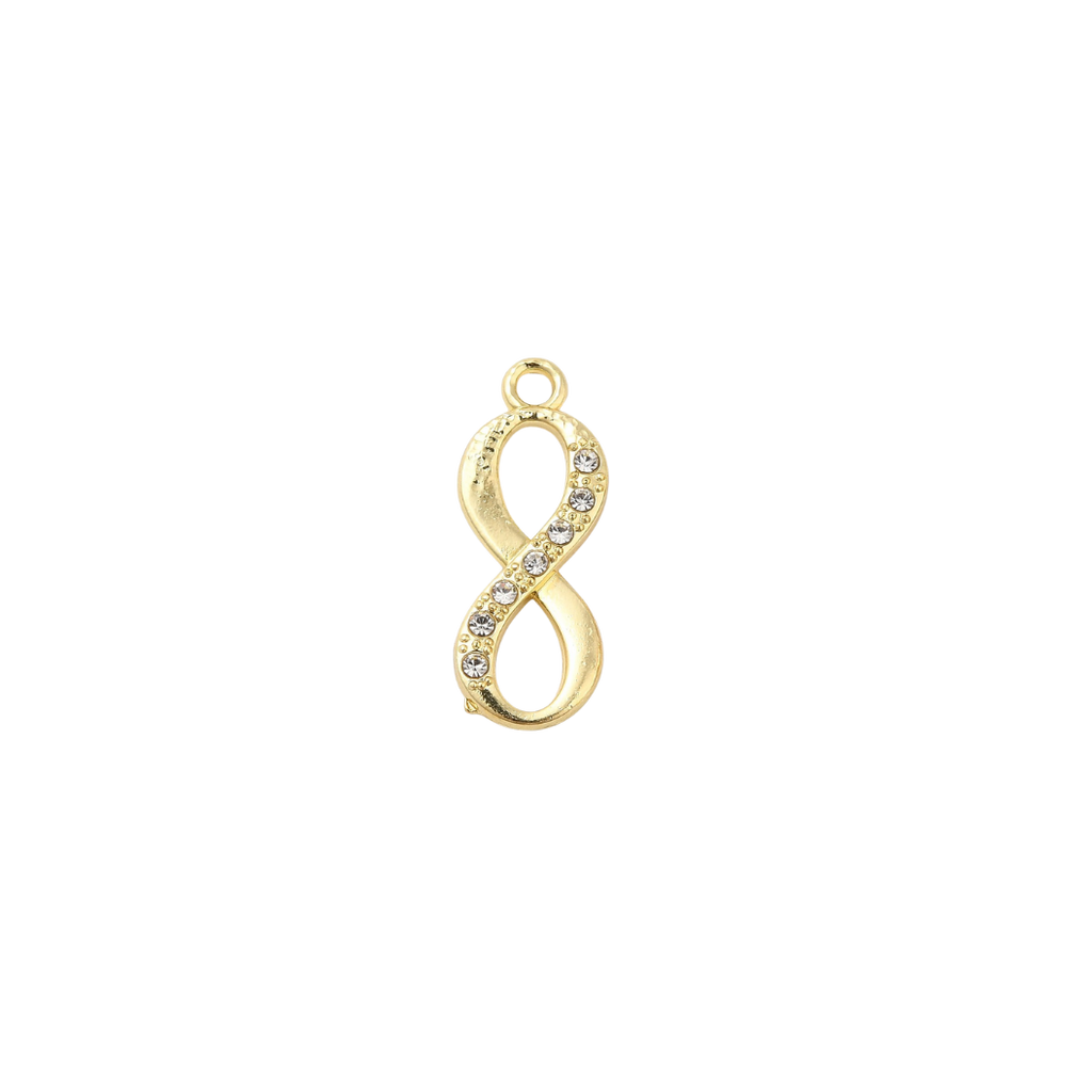Gold Infinity Crystal Rhinestone Charm