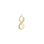 Gold Infinity Crystal Rhinestone Charm