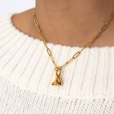 18K Gold Cherry Love Charm Holder Necklace Gift Set