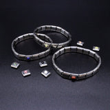 Italian Charm Bracelet Charms - Gemstone Heart Links