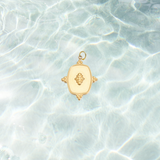 Gold Regal Crest Charm | Waterproof Stainless Steel