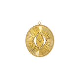 Gold Radiant Sunburst Star Medallion | Waterproof Stainless Steel