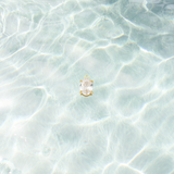 Gold Pure Brilliance Small Oval Cubic Zirconia Charm | Waterproof Stainless Steel