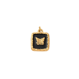 Gold Midnight Framed Butterfly Charm | Waterproof Stainless Steel