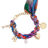 Noelle Scarf Charm Bracelet in Multi