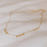Custom Cherish Crystal Multiple Name Necklace - Water Resistant