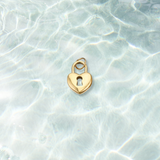 Gold Locked in Love Charm | Waterproof Stainless Steel