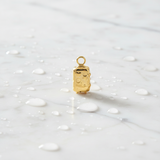 Gold Let's Travel Suitcase Charm | Waterproof Stainless Steel