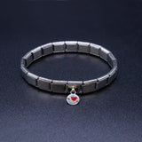 Italian Charm Bracelet Charms - Heart w/ Arrow Links