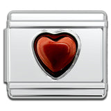 Italian Charm Bracelet Charms - Gemstone Heart Links