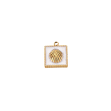 Gold Sunwashed Shell Charm | Waterproof Stainless Steel