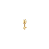 Gold Crystal Arrow Charm - Waterproof Stainless Steel