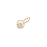 Bezel Set Charm - Pearl