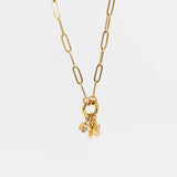 18K Gold Shell Anchor Charm Holder Necklace Gift Set