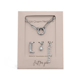 Gold Stainless Steel Cowboy Charm Holder Necklace Gift Set