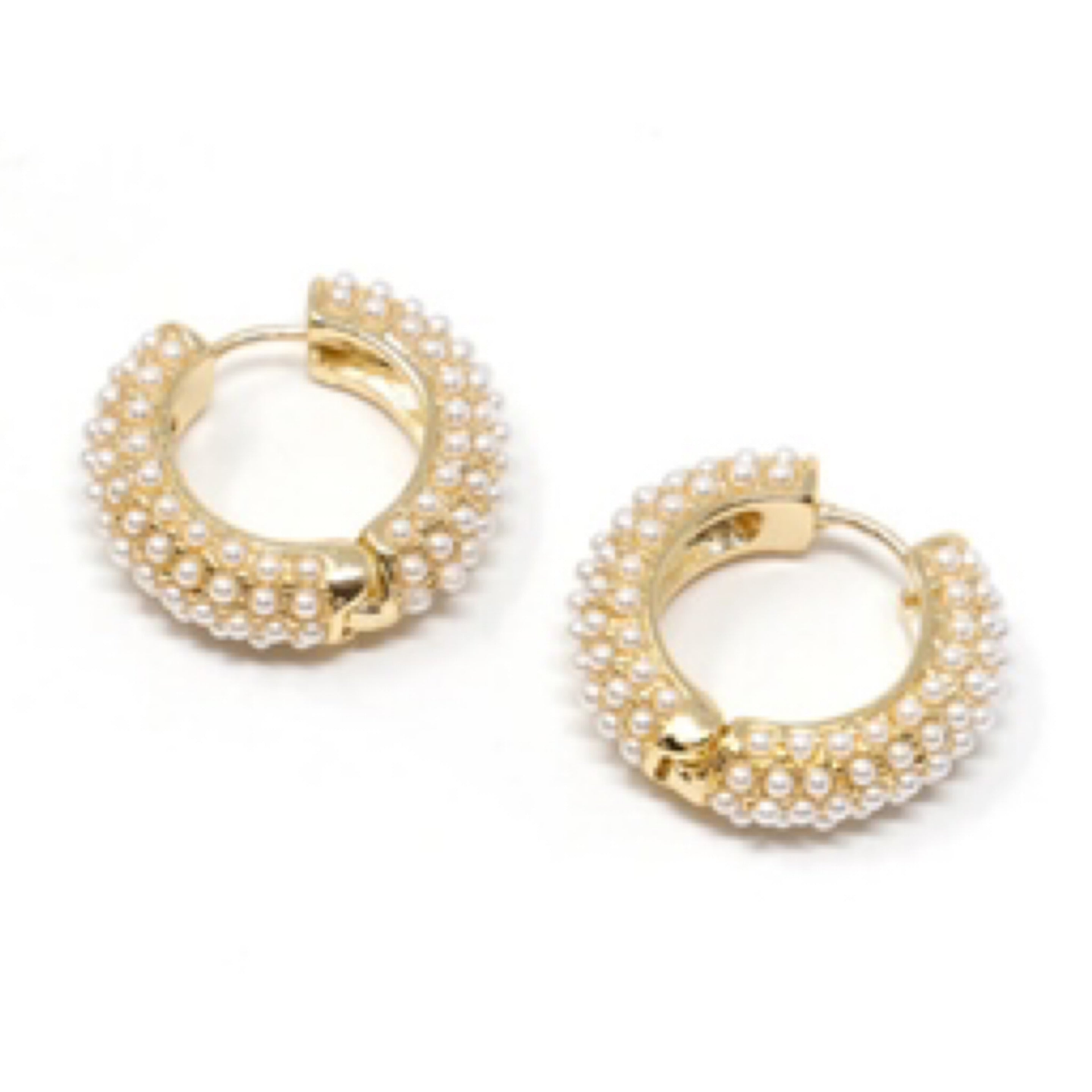 Darling Diva Hoops in Pearl